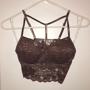 Cute brown strapped bralette